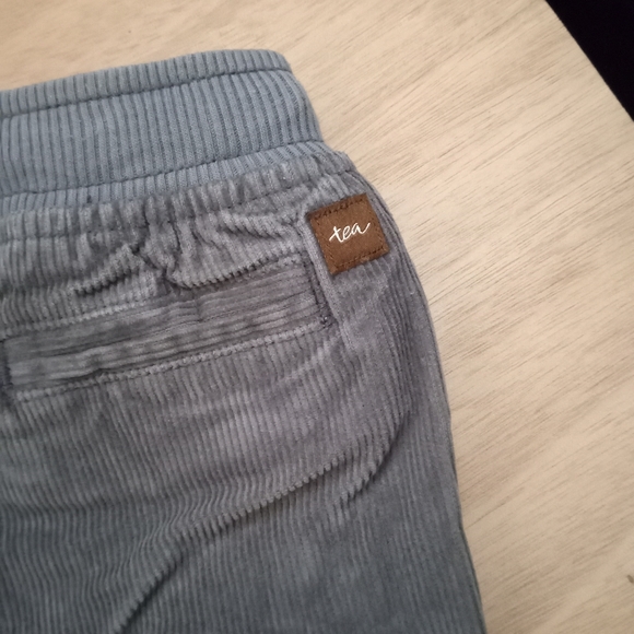 6-9m Tea Insulated Gray Corduroy Drawstring Pants - Picture 5 of 5